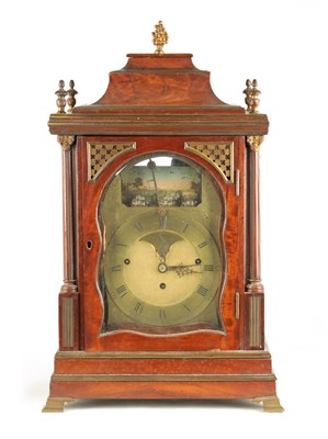 Lot 1164 - THOMAS WAGSTAFFE, LONDON. A RARE GEORGE III MUSICAL AUTOMATION BRACKET CLOCK