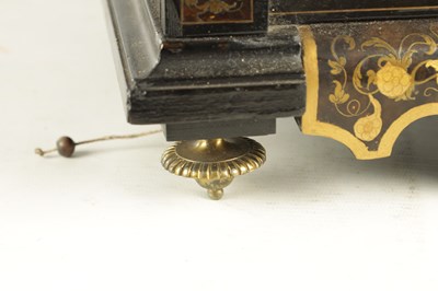 Lot 1481 - A FINE AND IMPRESSIVE LATE 19TH CENTURY BRASS INLAID BOULLE WORK AND EBONSIED THREE TRAIN BRACKET CLOCK