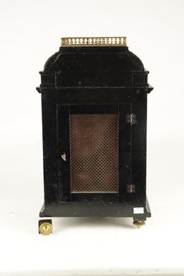 Lot 1481 - A FINE AND IMPRESSIVE LATE 19TH CENTURY BRASS INLAID BOULLE WORK AND EBONSIED THREE TRAIN BRACKET CLOCK