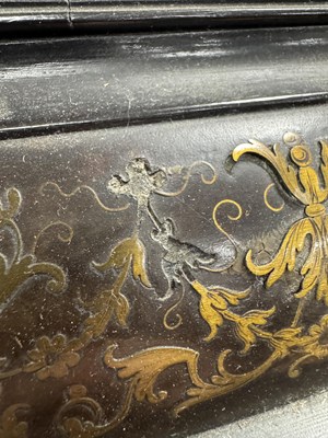 Lot 1481 - A FINE AND IMPRESSIVE LATE 19TH CENTURY BRASS INLAID BOULLE WORK AND EBONSIED THREE TRAIN BRACKET CLOCK