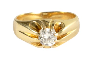 Lot 314 - AN 18CT GOLD SOLITAIRE DIAMOND RING