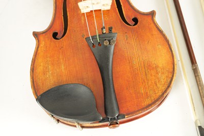 Lot 567 - AN INTERESTING ANTIQUE VIOLIN IN A PAXMAN CASE WITH THREE BOWS