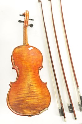 Lot 567 - AN INTERESTING ANTIQUE VIOLIN IN A PAXMAN CASE WITH THREE BOWS