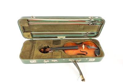 Lot 567 - AN INTERESTING ANTIQUE VIOLIN IN A PAXMAN CASE WITH THREE BOWS