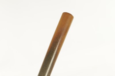 Lot 488 - A LATE 19TH CENTURY TAPERING HORN WALKING CANE OF SECTIONAL FORM