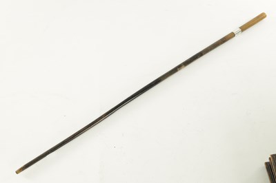Lot 488 - A LATE 19TH CENTURY TAPERING HORN WALKING CANE OF SECTIONAL FORM
