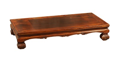 Lot 296 - A CHINESE STAINED ELM ALTER TABLE