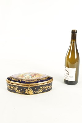 Lot 36 - A LATE 19TH CENTURY FRENCH SEVRES PORCELAIN AND GILT BRASS BOX