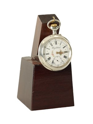 Lot 372 - A SILVER OPEN FACED GOLIATH REGULATOR POCKET WATCH