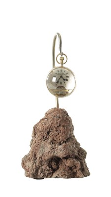 Lot 1448 - A HEBDOMAS EIGHT DAY GLASS BALL DESK/POCKET WATCH