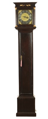 Lot 1181 - THOMAS GEORGE IN YE STRAND FECIT. A RARE AND INTERESTING LATE 17TH CENTURY EIGHT DAY SINGLE HANDED LONGCASE CLOCK