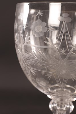 Lot 8 - A FINE 19TH CENTURY ENGLISH GLASS PUNCH BOWL
