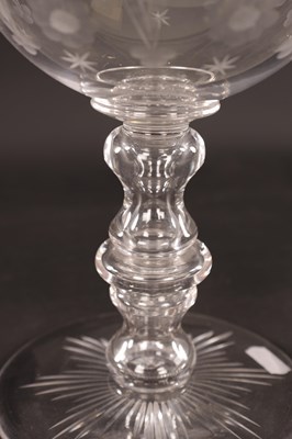 Lot 8 - A FINE 19TH CENTURY ENGLISH GLASS PUNCH BOWL