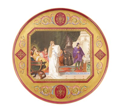 Lot 35 - A FINE LATE 19TH CENTURY ‘VIENNA’ OVERSIZED PORCELAIN PLAQUE SIGNED F. KOLLER