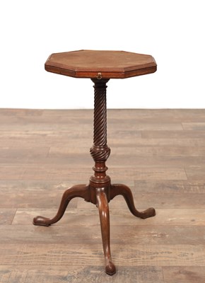 Lot 1341 - A GEORGE III MAHOGANY KETTLE STAND