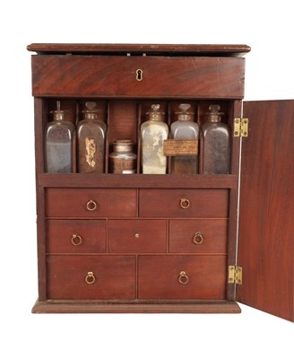 Lot 1134 - A GEORGE III MAHOGANY APOTHECARY BOX