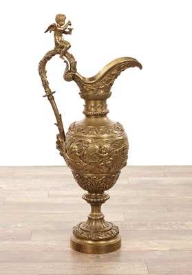 Lot 926 - A LARGE 19TH CENTURY FRENCH BRONZE EWER