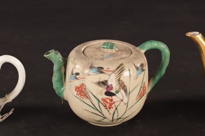 Lot 95 - A COLLECTION OF FIVE 18TH AND 19TH CENTURY TEAPOTS