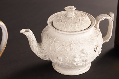 Lot 95 - A COLLECTION OF FIVE 18TH AND 19TH CENTURY TEAPOTS