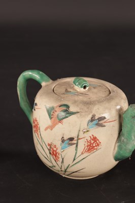 Lot 95 - A COLLECTION OF FIVE 18TH AND 19TH CENTURY TEAPOTS