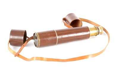 Lot 1768 - DOLLAND, LONDON. A 19TH FIVE DRAWER LEATHER BOUND TELESCOPE