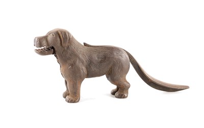 Lot 734 - A 19TH CENTURY CAST BRASS ENGLISH NUT CRACKER FORMED AS A DOG