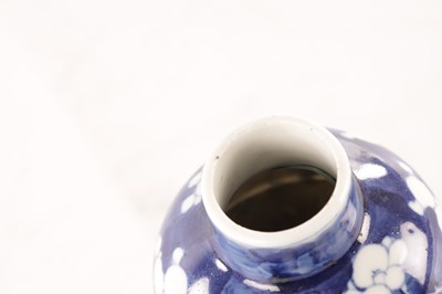 Lot 173 - A CHINESE BLUE AND WHITE PRUNUS VASE