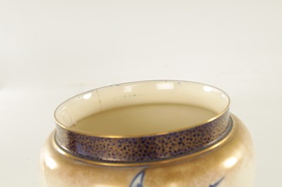 Lot 85 - TWO LATE 19TH CENTURY DOULTON LAMBETH ENGLAND SHOULDERED TAPERING JARDINERES