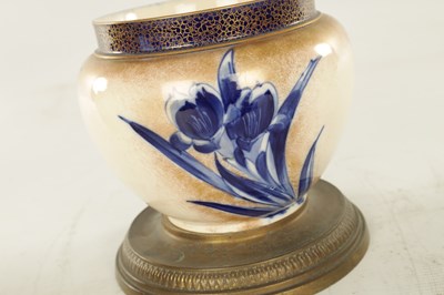 Lot 85 - TWO LATE 19TH CENTURY DOULTON LAMBETH ENGLAND SHOULDERED TAPERING JARDINERES