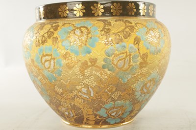 Lot 85 - TWO LATE 19TH CENTURY DOULTON LAMBETH ENGLAND SHOULDERED TAPERING JARDINERES