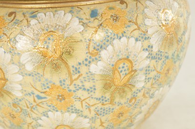 Lot 85 - TWO LATE 19TH CENTURY DOULTON LAMBETH ENGLAND SHOULDERED TAPERING JARDINERES