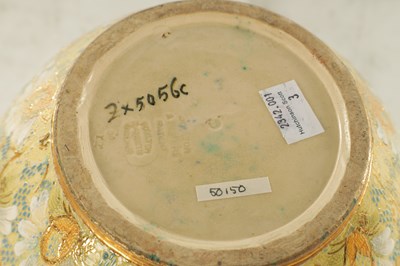 Lot 85 - TWO LATE 19TH CENTURY DOULTON LAMBETH ENGLAND SHOULDERED TAPERING JARDINERES