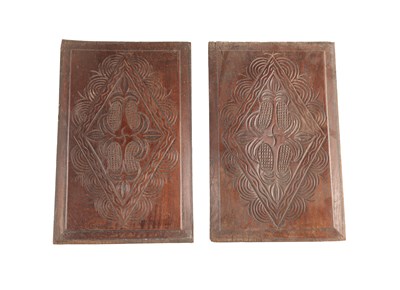Lot 1115 - A PAIR OF 17TH CENTURY CARVED OAK PANELS