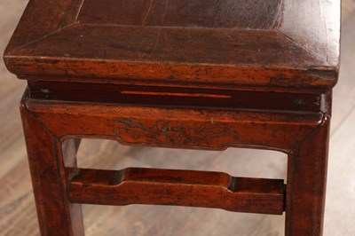 Lot 187 - A 19TH CENTURY CHINESE CARVED HARDWOOD JARDINIERE STAND