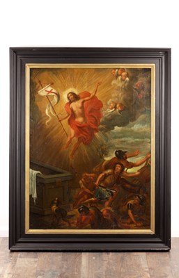 Lot 1048 - AN 18TH CENTURY OIL ON CANVAS "THE DEPICTION OF JESUS"