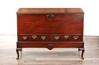 Lot 1286 - A MID 18TH CENTURY MAHOGANY IRISH SILVER CHEST