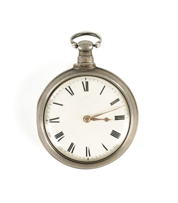 Lot 1439 - JAMES RYLAND, ORMSKIRK. A SILVER PAIR CASED POCKET WATCH WITH RARE CHAFF CUTTER ESCAPEMENT
