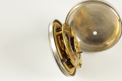 Lot 1439 - JAMES RYLAND, ORMSKIRK. A SILVER PAIR CASED POCKET WATCH WITH RARE CHAFF CUTTER ESCAPEMENT