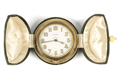 Lot 1400 - J.C. VICKERY, REGENT STREET. W AN EARLY 20TH CENTURY TRAVELLING CLOCK