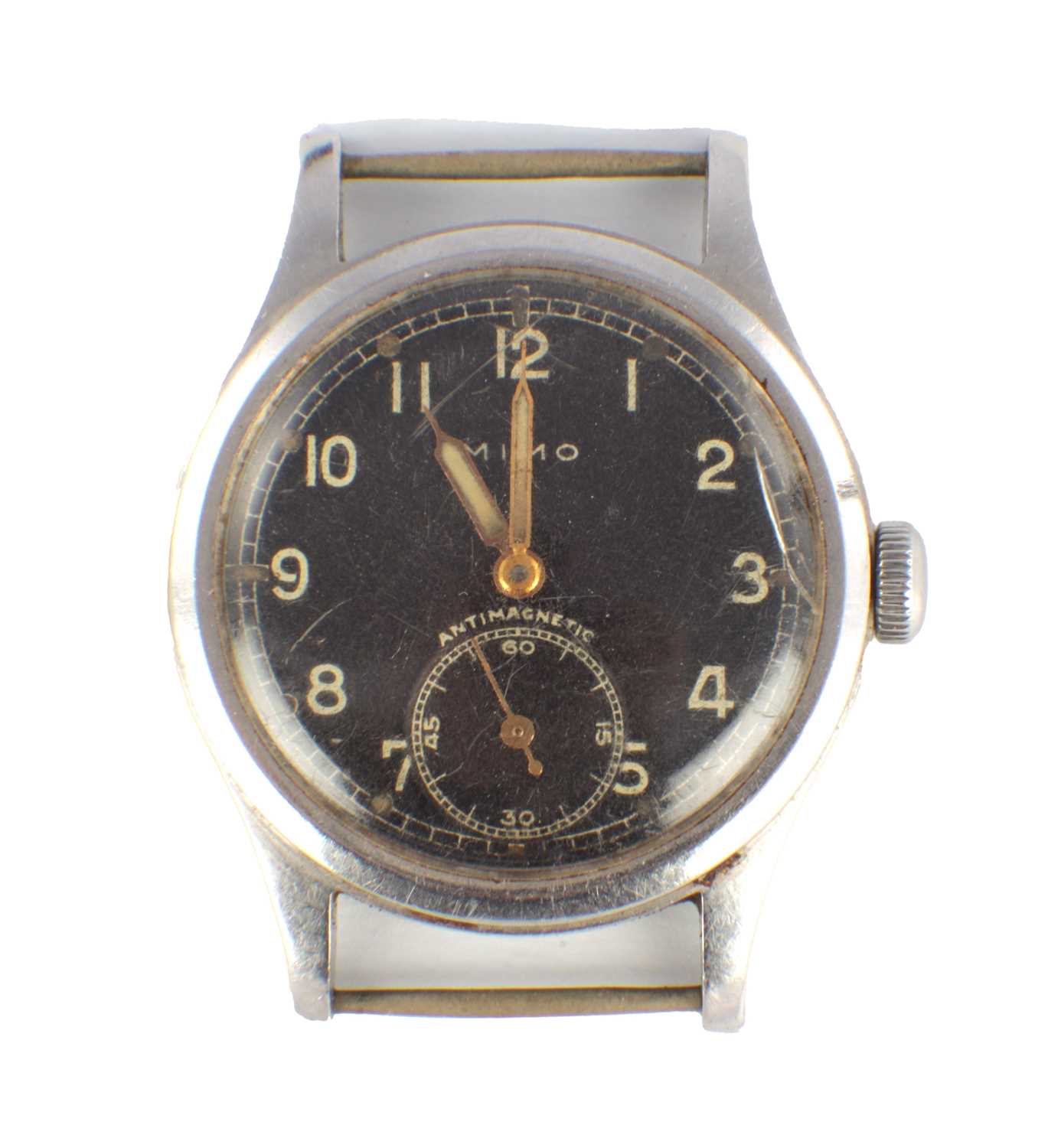 Lot 1388 - A WWII GERMAN MILITARY ISSUE WRIST WATCH