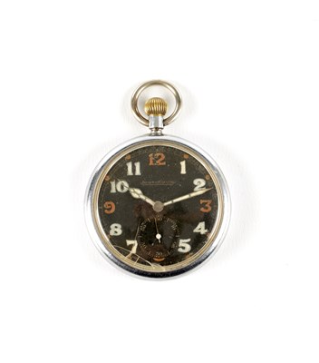 Lot 1419 - A WWII MILITARY ISSUE JAEGER-LECOULTRE OPEN FACED POCKET WATCH