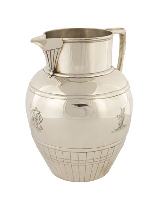 Lot 418 - A VICTORIAN SILVER ALE JUG