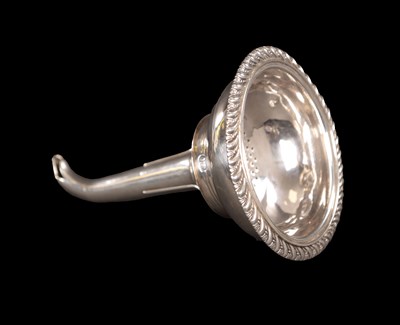 Lot 419 - A MID 19TH CENTURY SILVER WINE FUNNEL