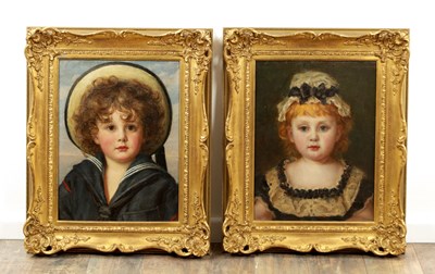 Lot 967 - A PAIR OF ENGLISH SCHOOL 19TH CENTURY EMILY ALICE RUXTON AND GEORGE LUCAS RUXTON OILS ON CANVAS