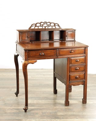 Lot 128 - A 19TH CENTURY CHINESE HARDWOOD DESK