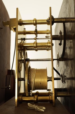 Lot 1472 - THOMAS WORSWICK, LANCASTER, A SMALL GEORGE III REGULATOR LONGCASE CLOCK