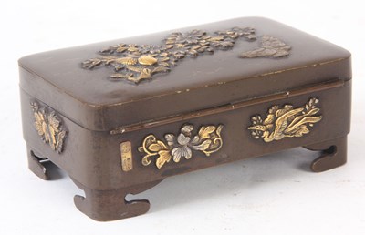 Lot 112 - A MEIJI PERIOD JAPANESE PATINATED BRONZE...