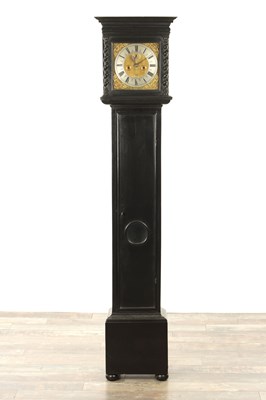 Lot 1489 - SAMUEL COX, WORCESTR. A LATE 17TH CENTURY EBONISED EIGHT DAY LONGCASE CLOCK