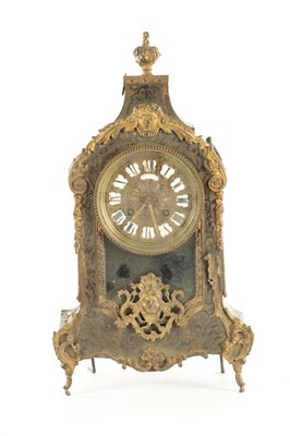 Lot 1508 - L.BARBASTE. A LATE 19TH CENTURY FRENCH BOULLE TORTOISE SHELL MANTEL CLOCK