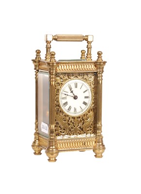 Lot 1579 - A LATE 19TH CENTURY FRENCH TIMEPIECE CARRIAGE CLOCK